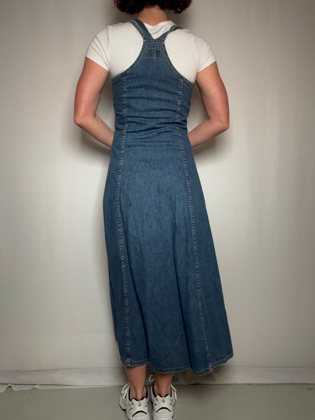 Vintage langes Jeanskleid Größe S