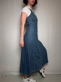 Vintage langes Jeanskleid Größe S