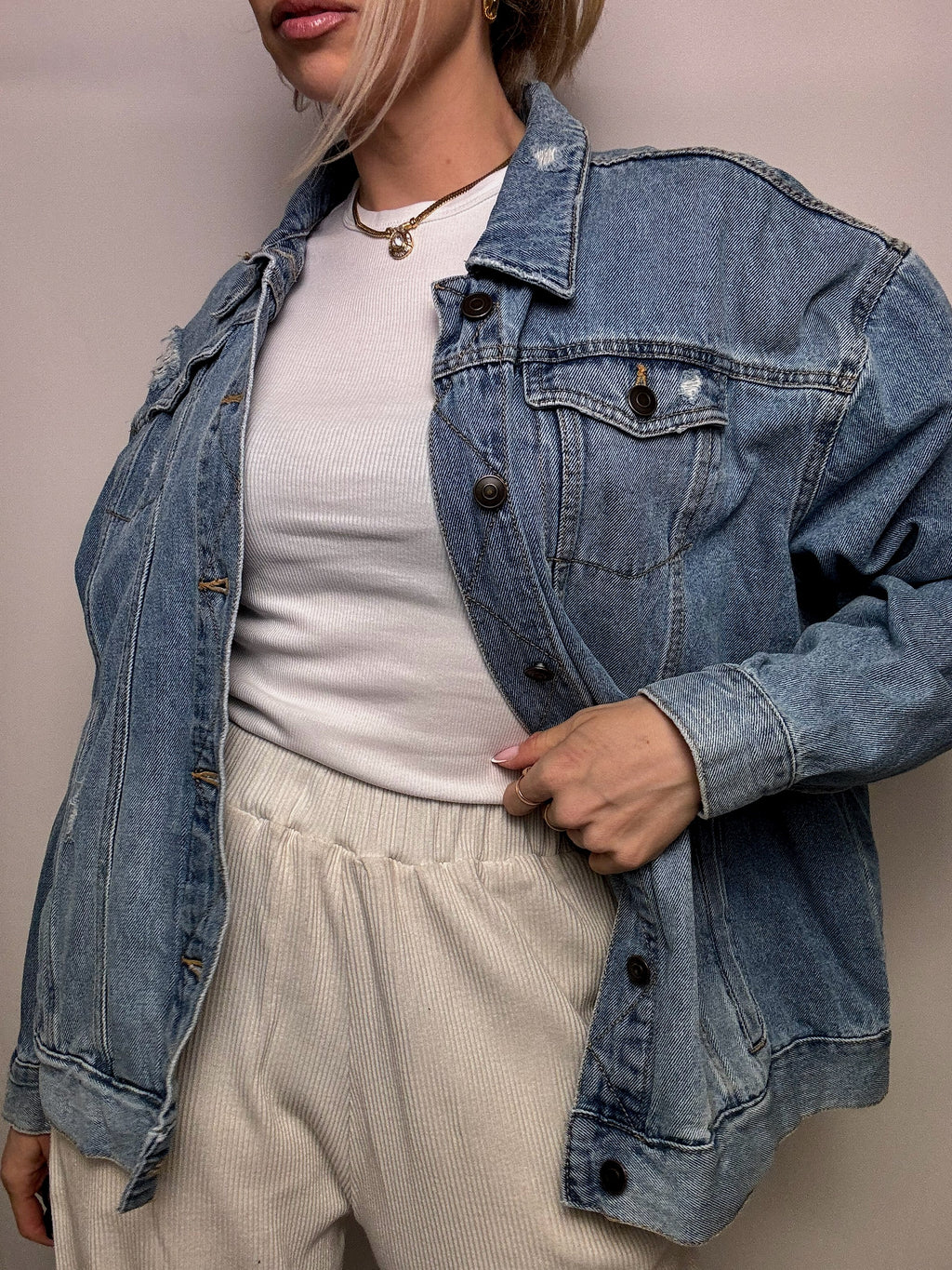 Veste en denim bleu XL vintage