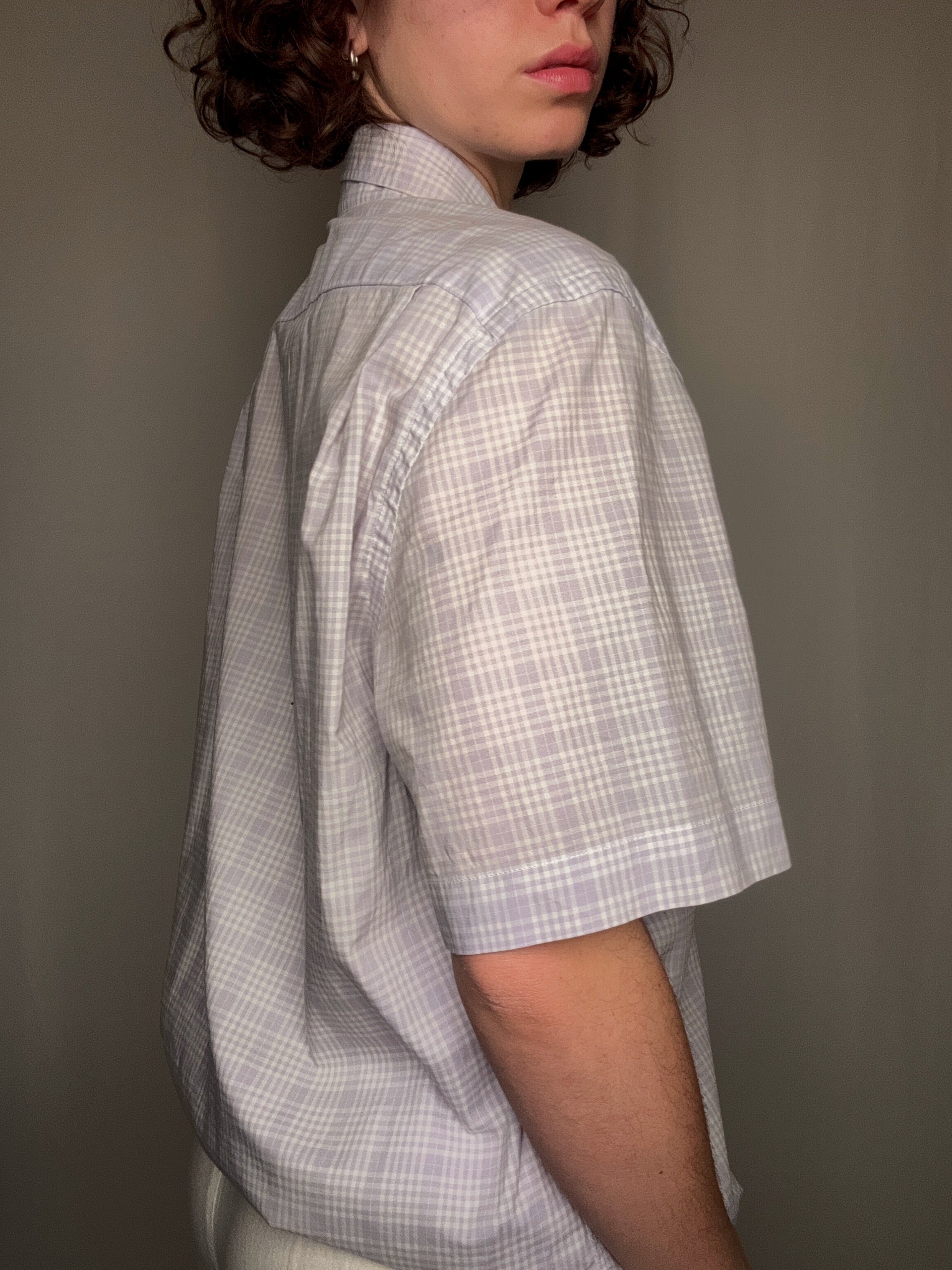 Chemise lila Lacoste M/L vintage