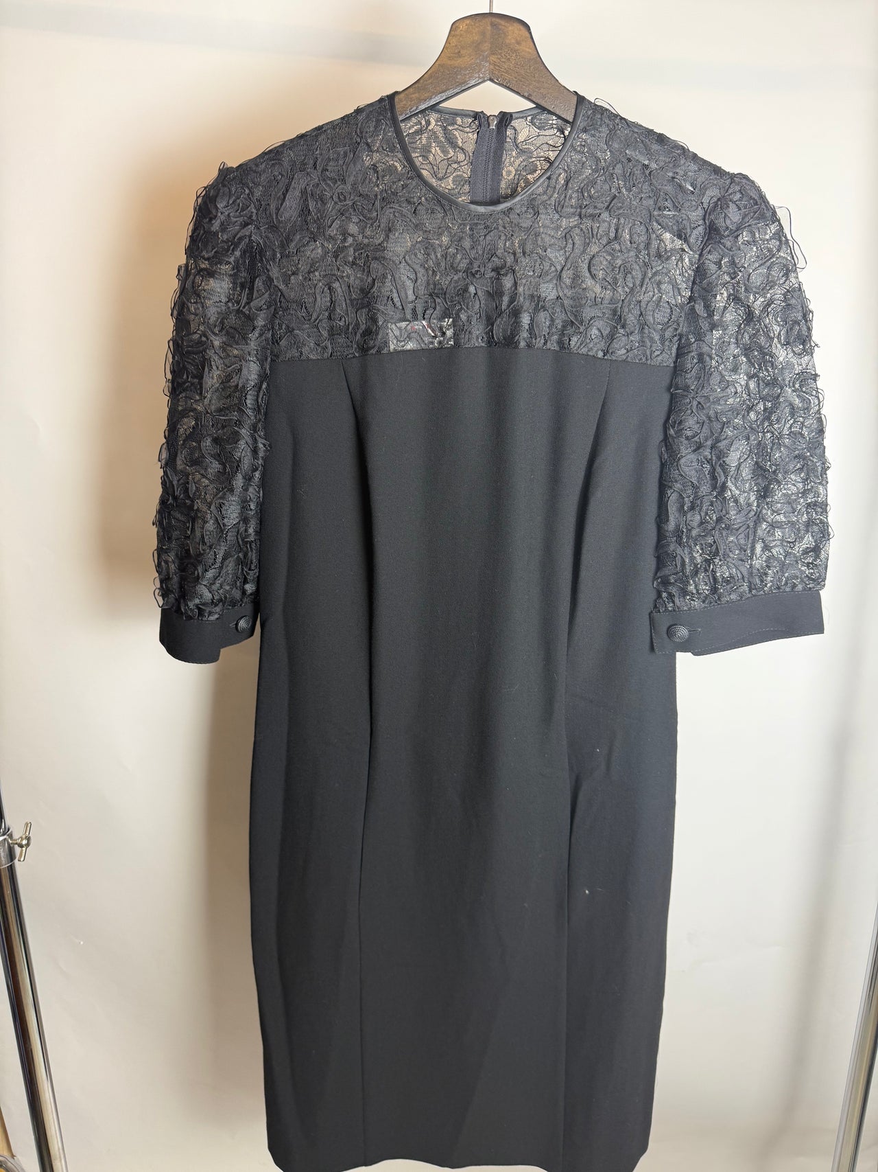 Robe de soirée noire à dentelle M/L braderie