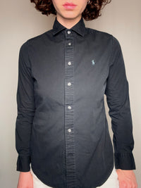 Schwarzes, tailliertes Hemd Ralph Lauren S/M Vintage