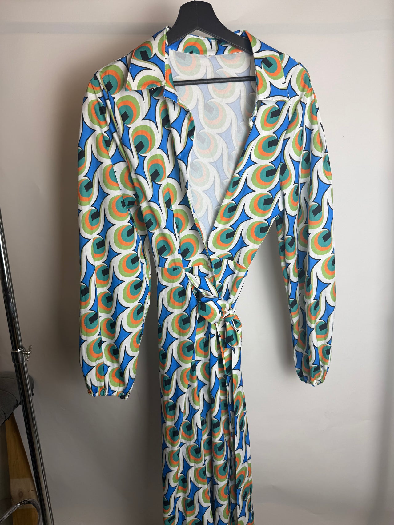 Robe élastique à imprimés années 70's L braderie
