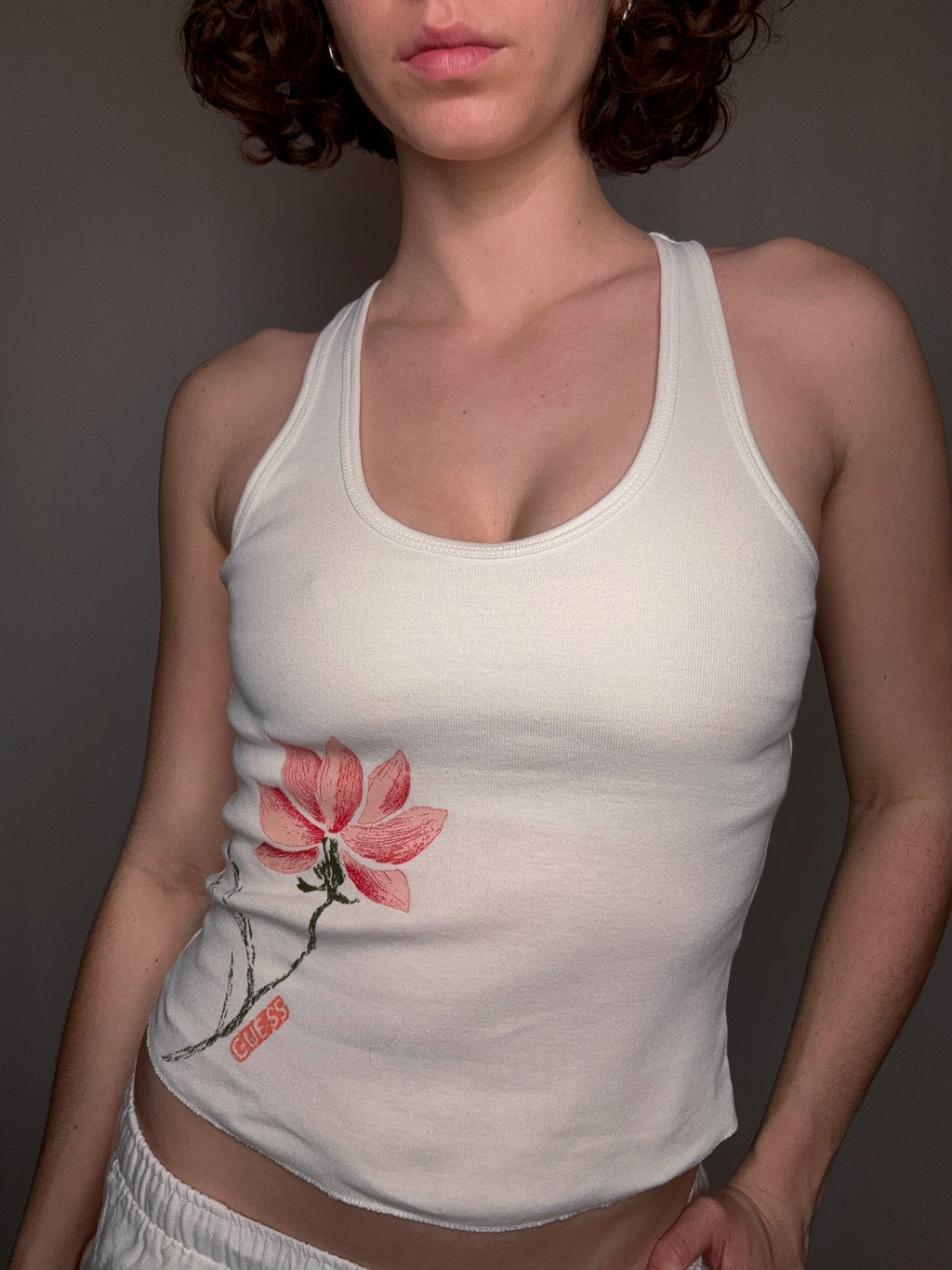 Weißes Guess Tanktop S Vintage