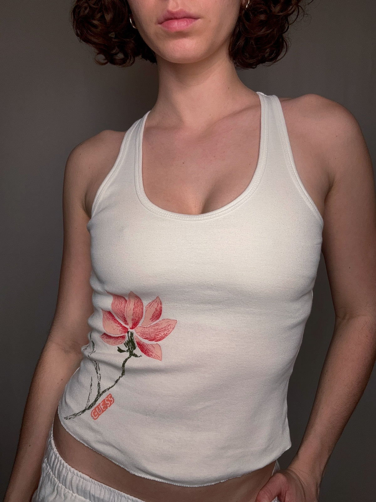 Weißes Guess Tanktop S Vintage