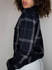 Chemise épaisse à carreaux noire LEVI'S M vintage