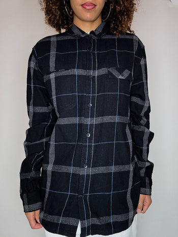 Chemise épaisse à carreaux noire LEVI'S M vintage