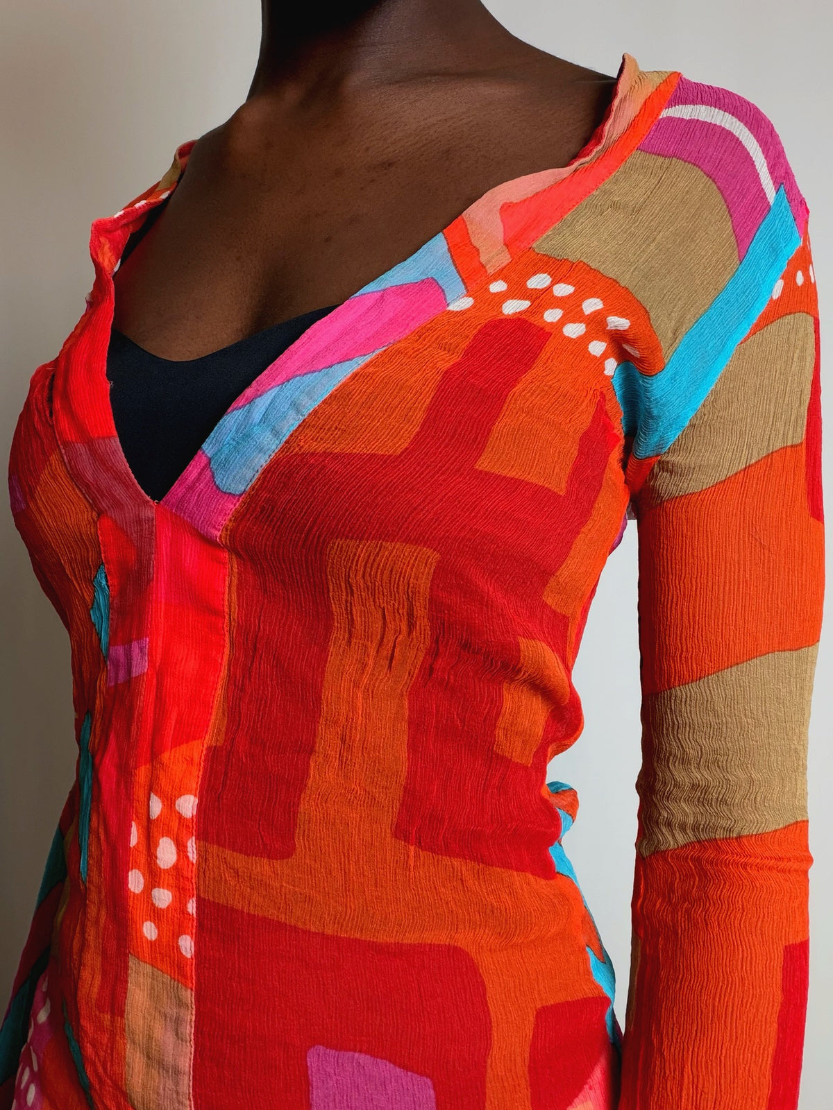 Top en mesh coloré XS vintage