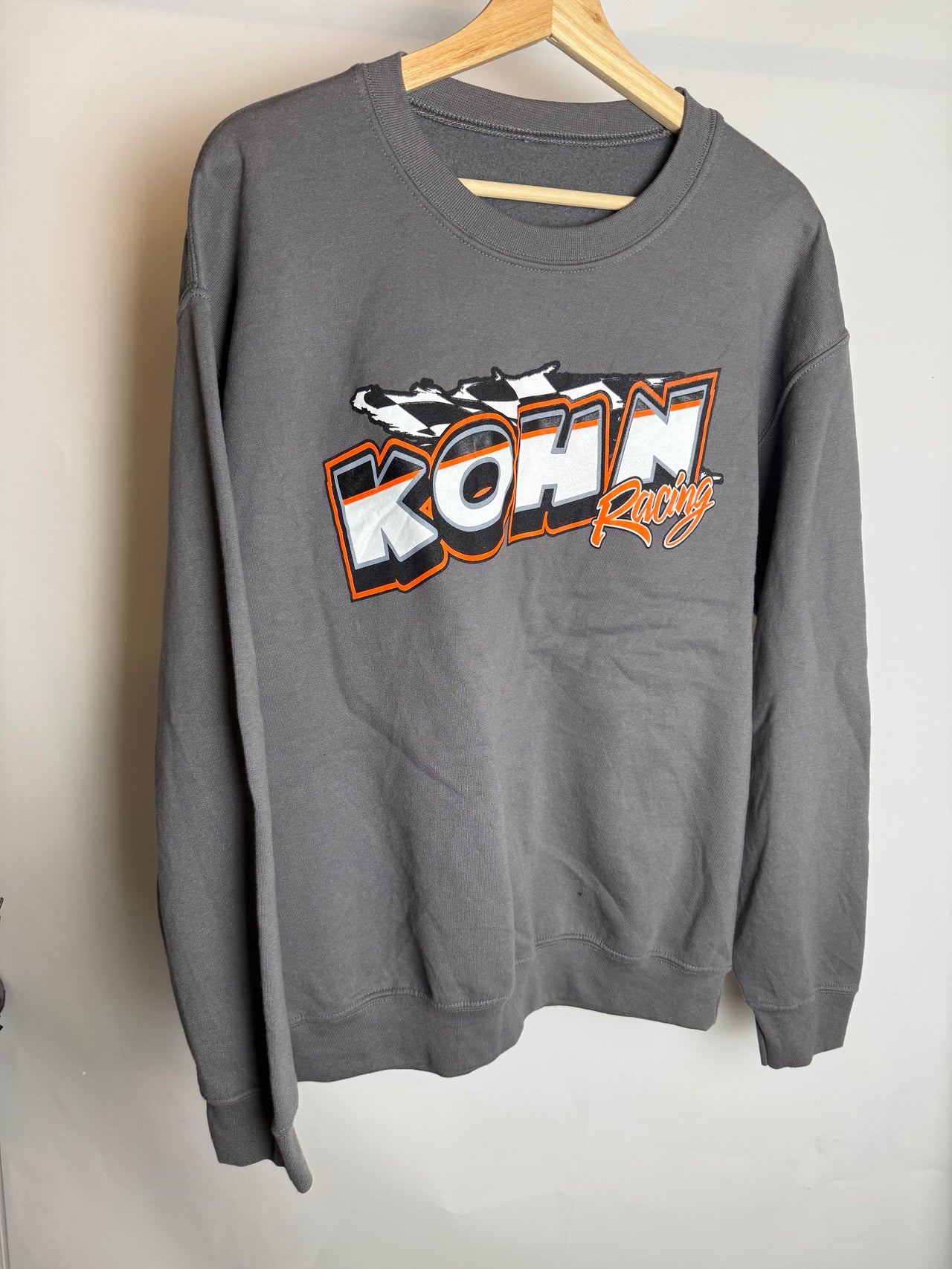 Sweat gris racing L braderie