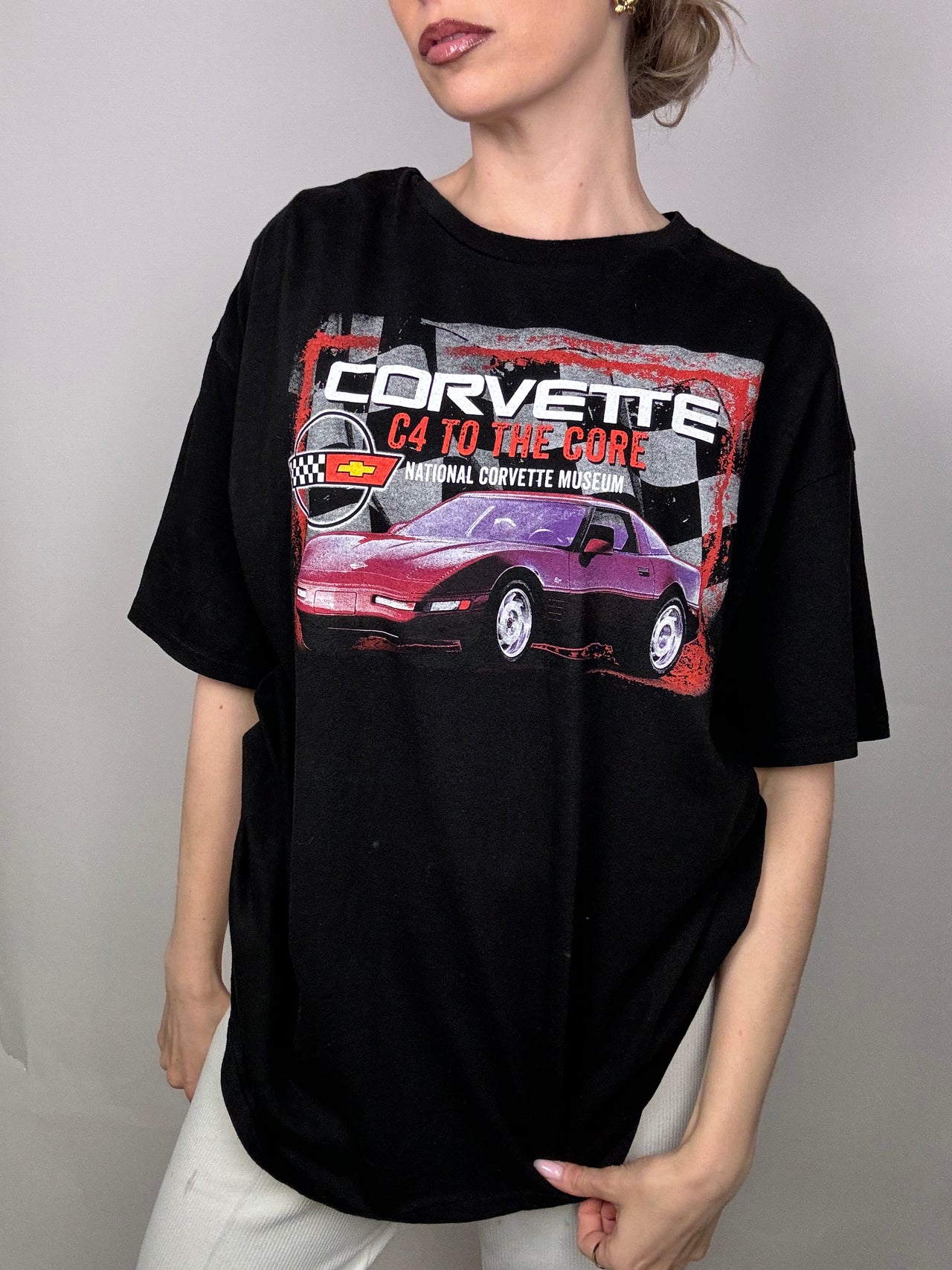 XXL vintage black racing t-shirt