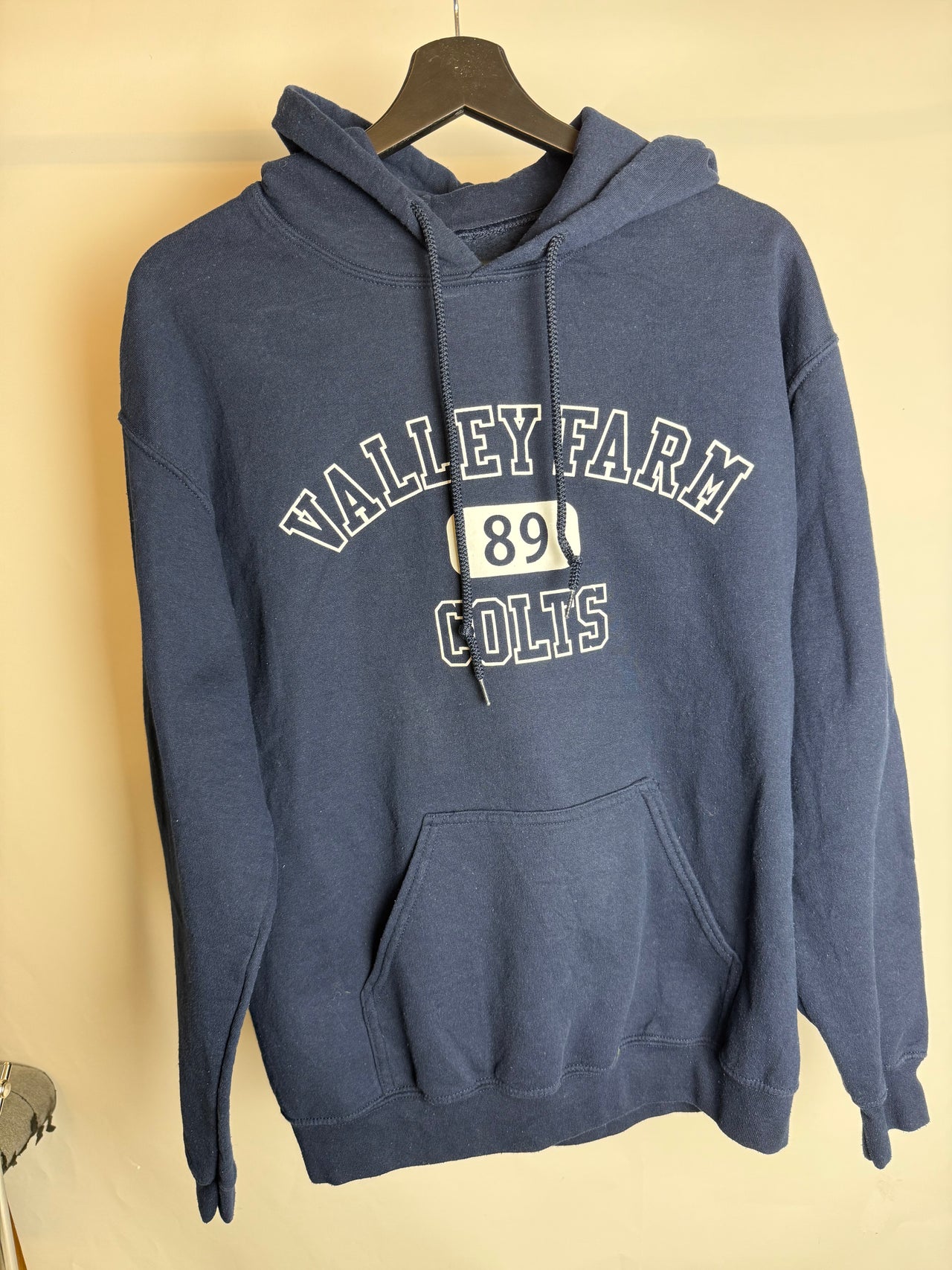 Sweat à capuche bleu M braderie
