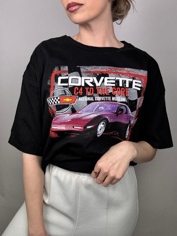 XXL vintage black racing t-shirt