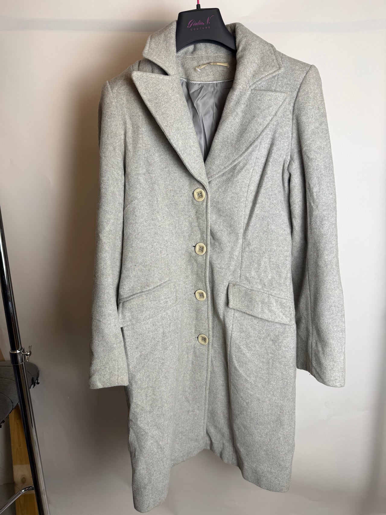 Manteau gris cintré S braderie