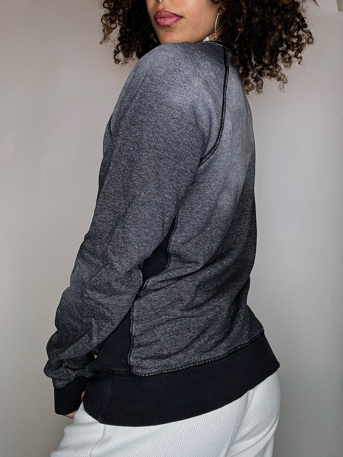 Graues Sweatshirt mit Rundhalsausschnitt, DIESEL M Vintage