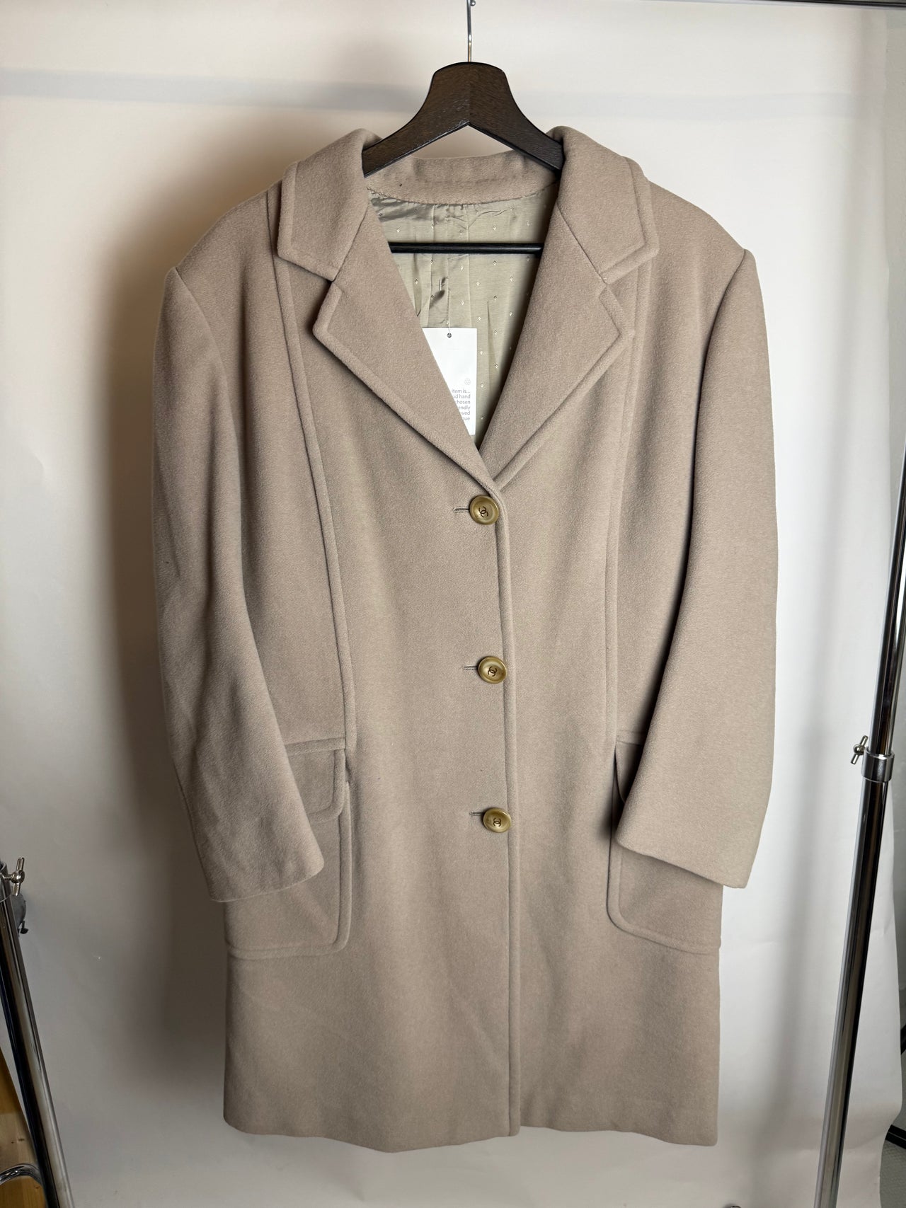 Manteau en laine beige XL braderie