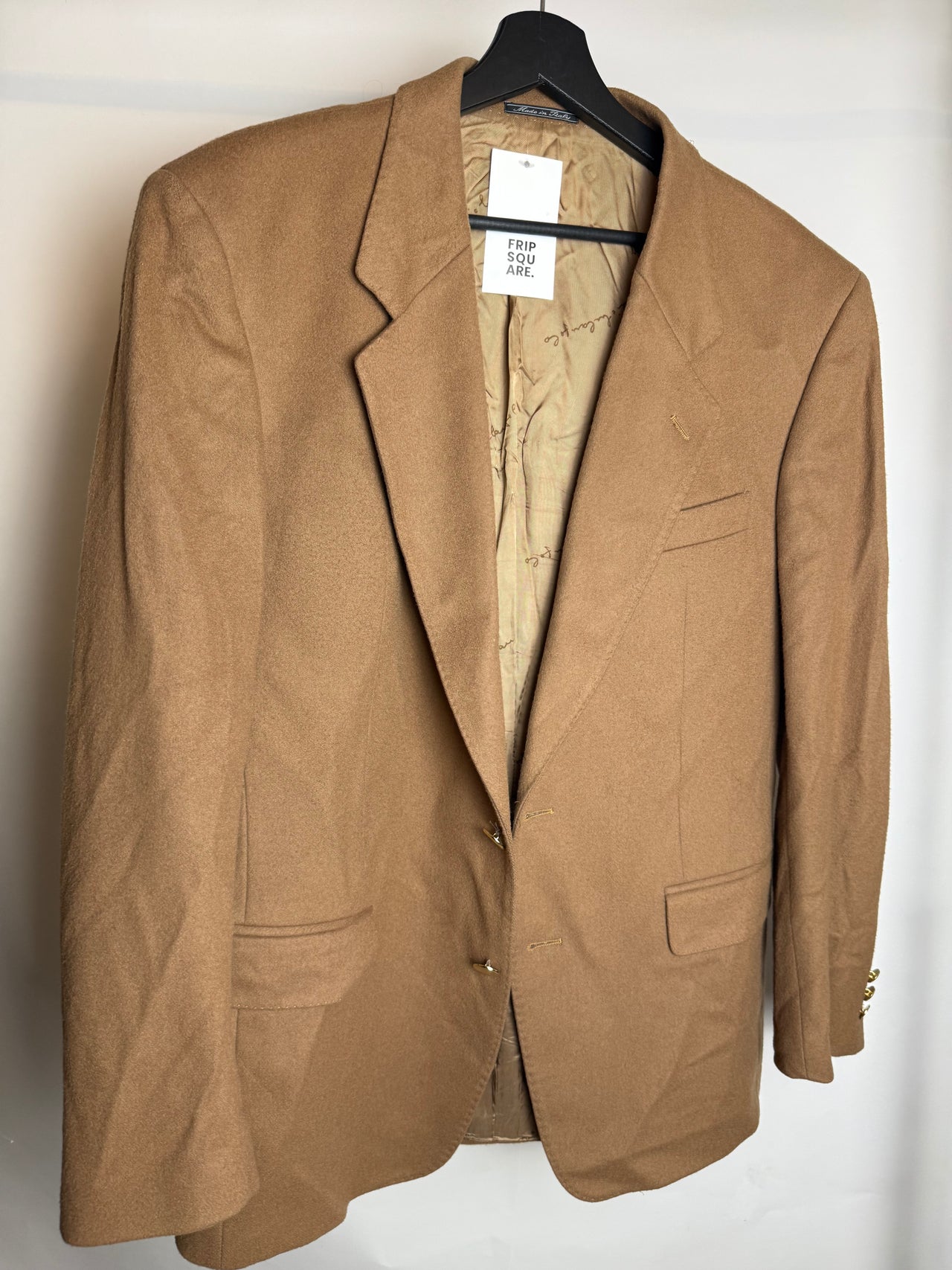 Blazer en laine camel XL braderie