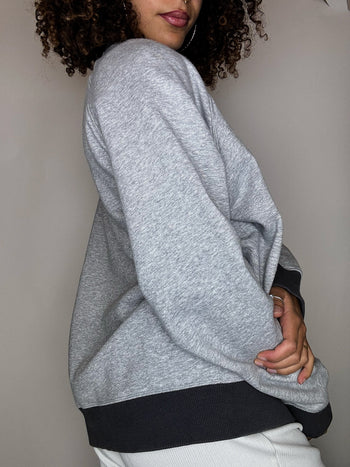 Sweat gris col rond ADIDAS L vintage