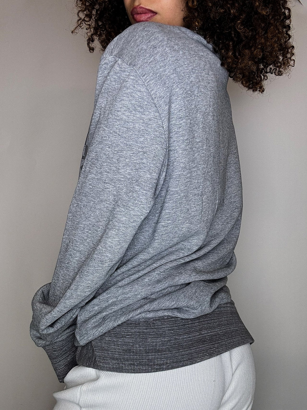 Sweat gris col rond NAPAPIJRI M vintage