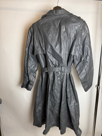 Trench en cuir rigide L/XL braderie