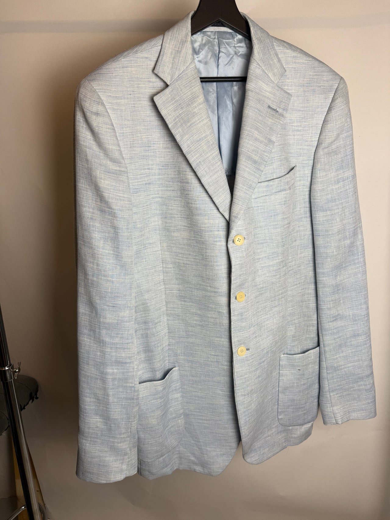blazer en lin bleu XL braderie