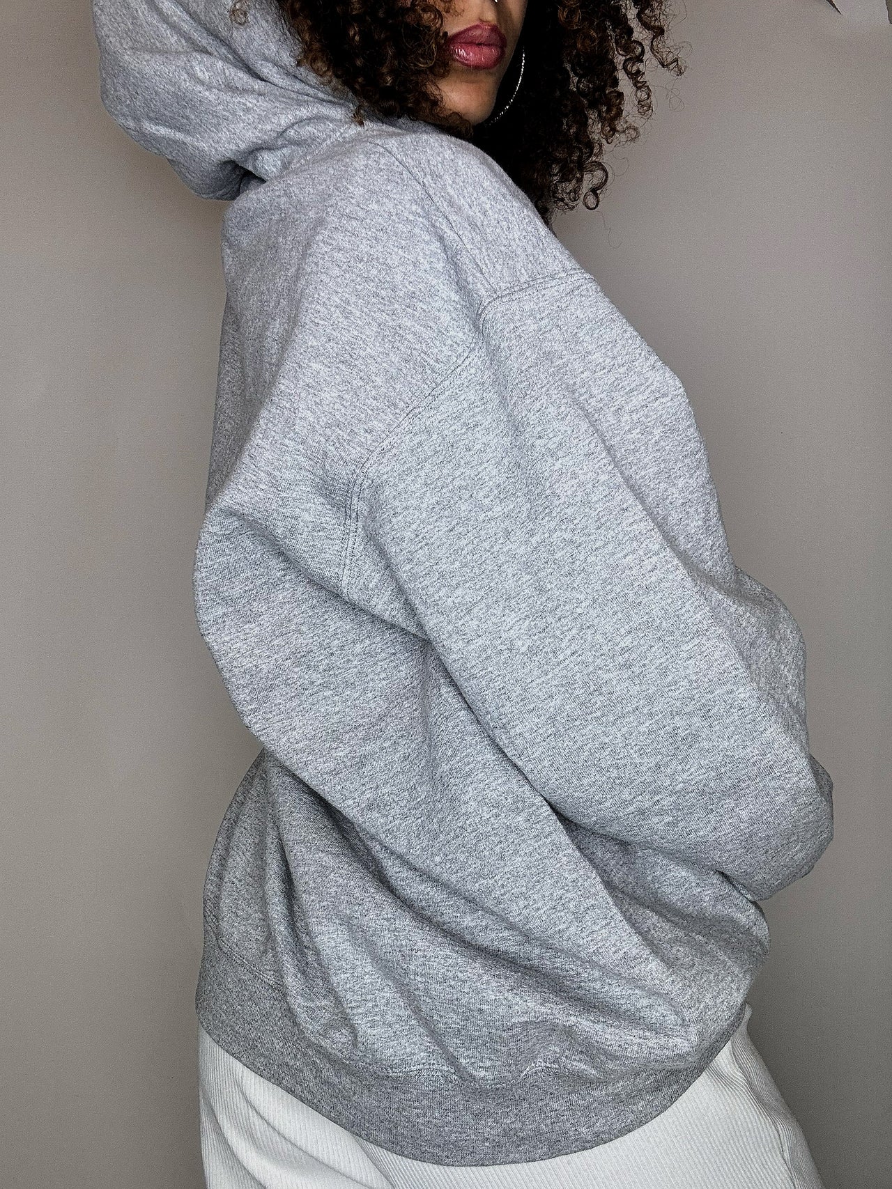 Sweat à capuche gris CHAMPION XL vintage