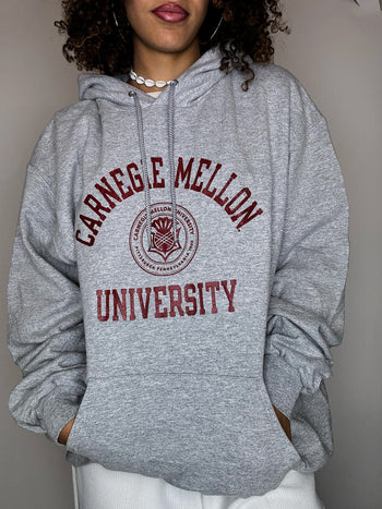 Sweat à capuche gris CHAMPION XL vintage