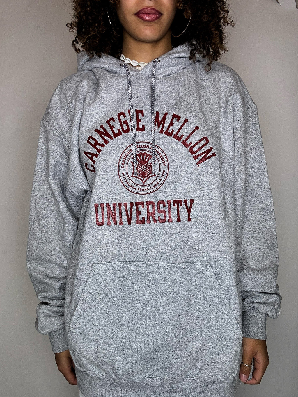 Sweat à capuche gris CHAMPION XL vintage