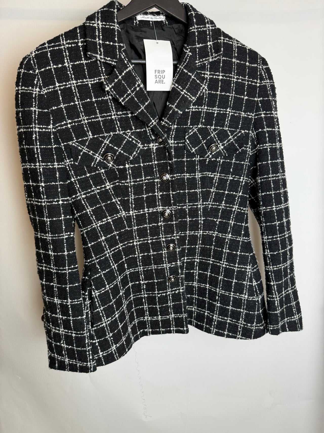 Blazer cintré à carreaux S braderie