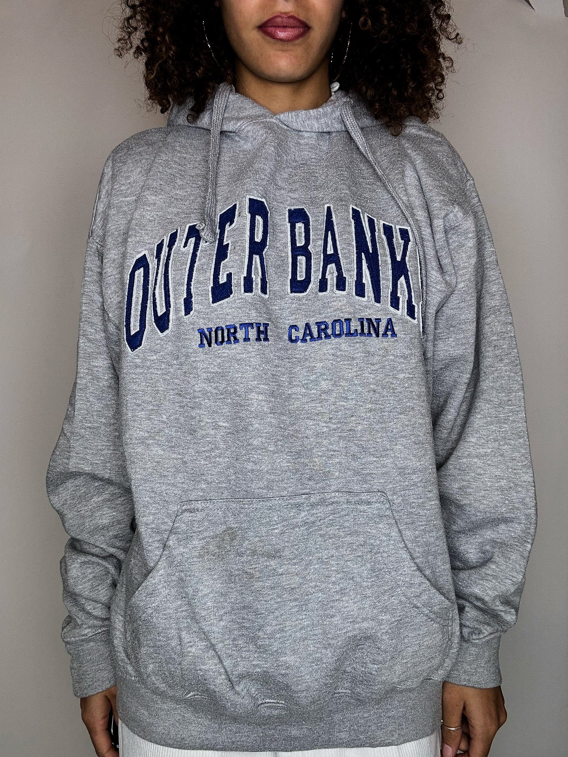 Sweat à capuche gris OUTERBANKS XL vintage