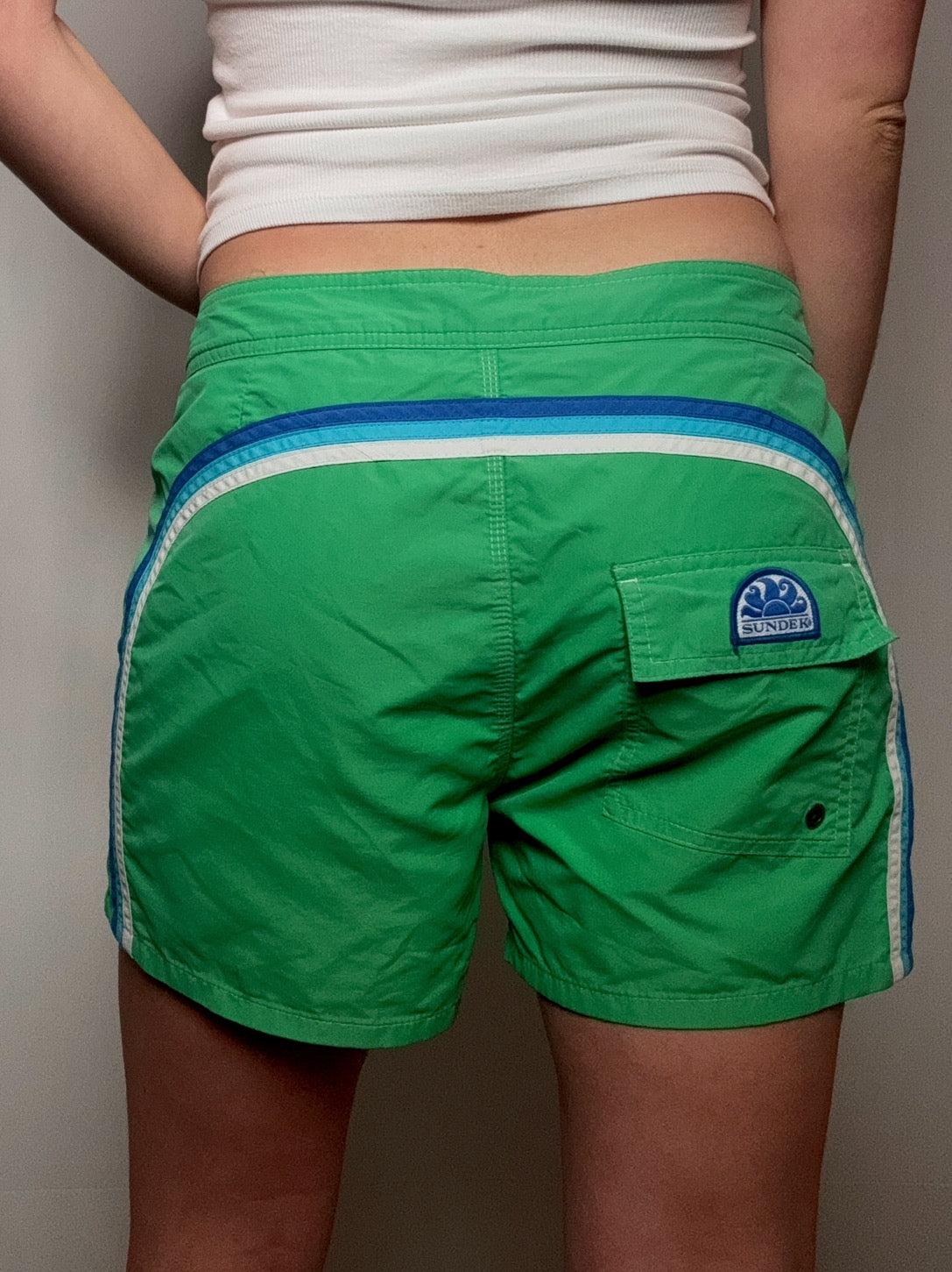 Maillot de bain vert Sundek S vintage