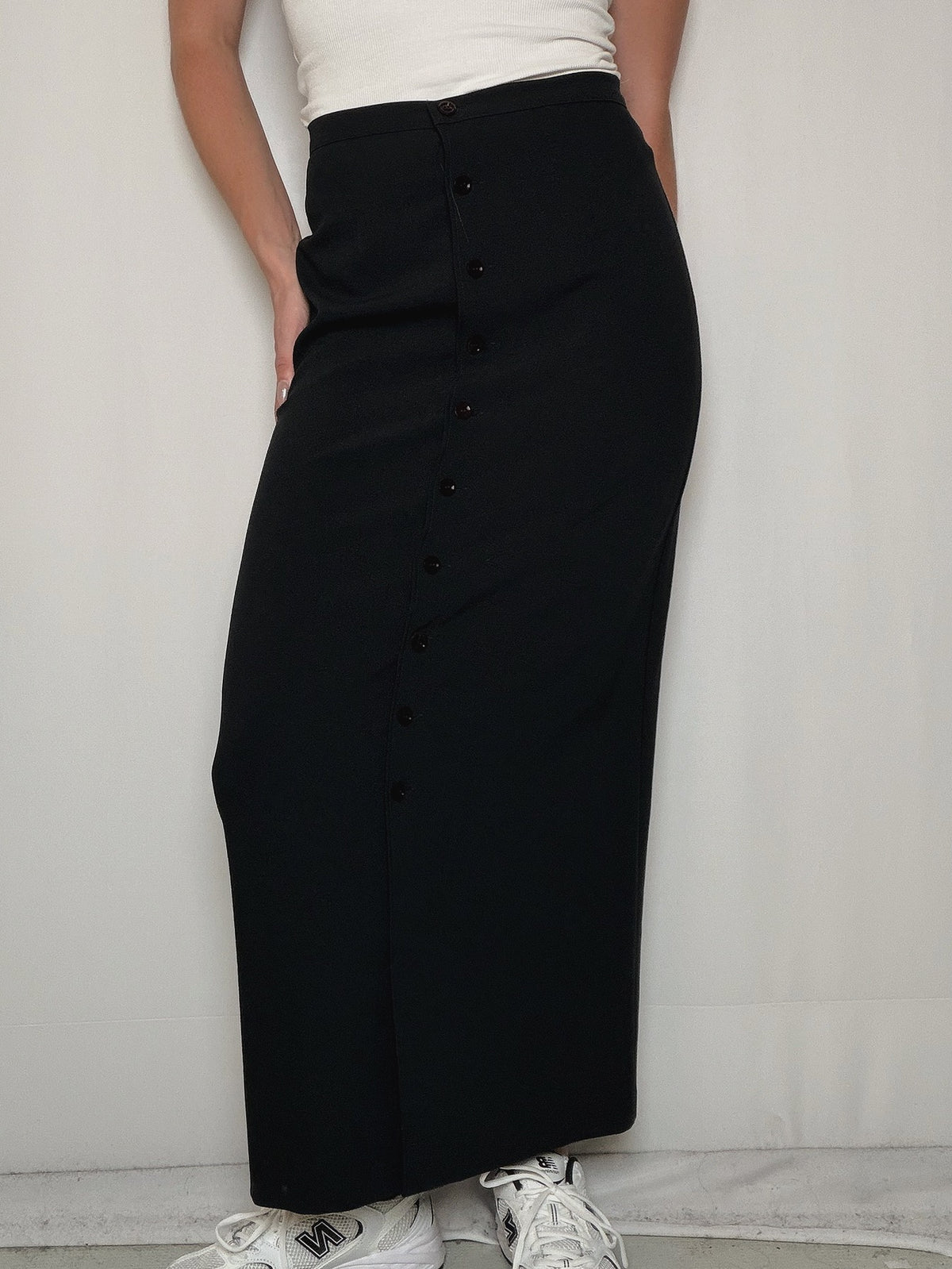 Jupe droite marine Benetton S vintage