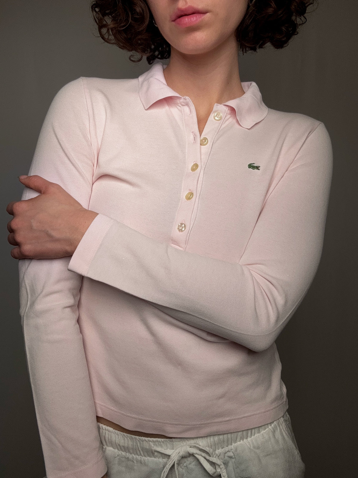 Polo rose Lacoste S/M vintage