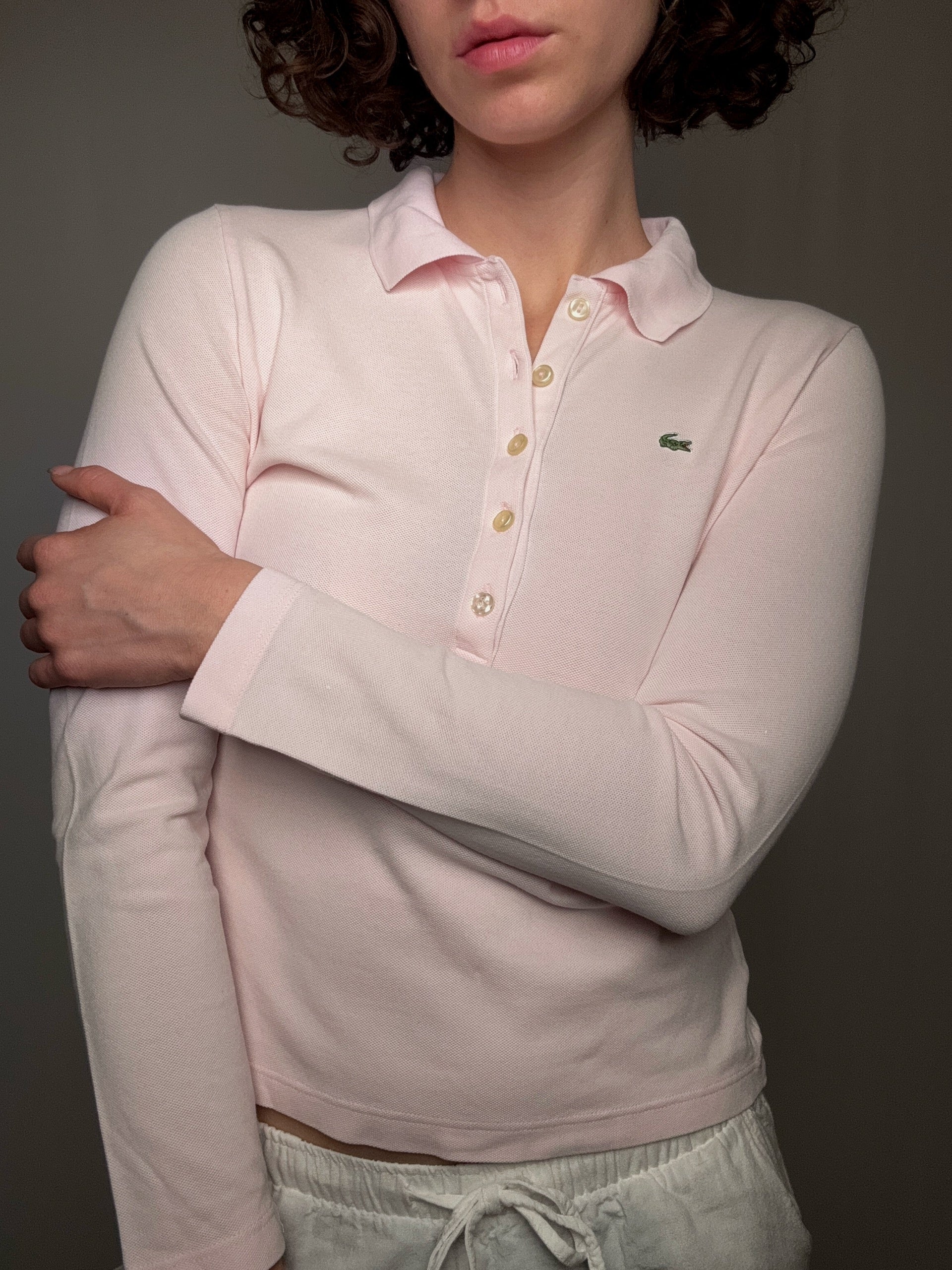 Polo rose Lacoste S/M vintage
