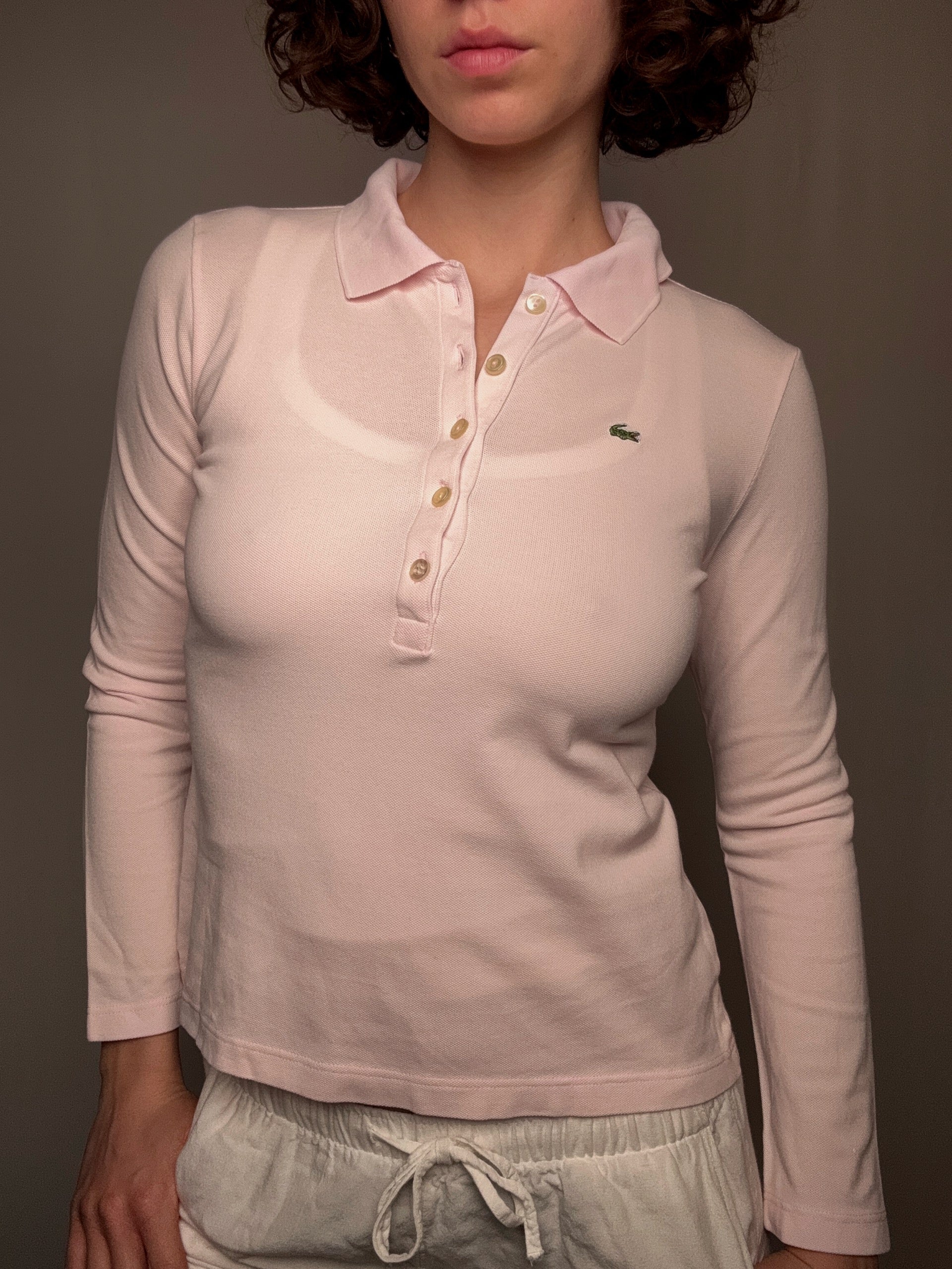 Polo rose Lacoste S/M vintage