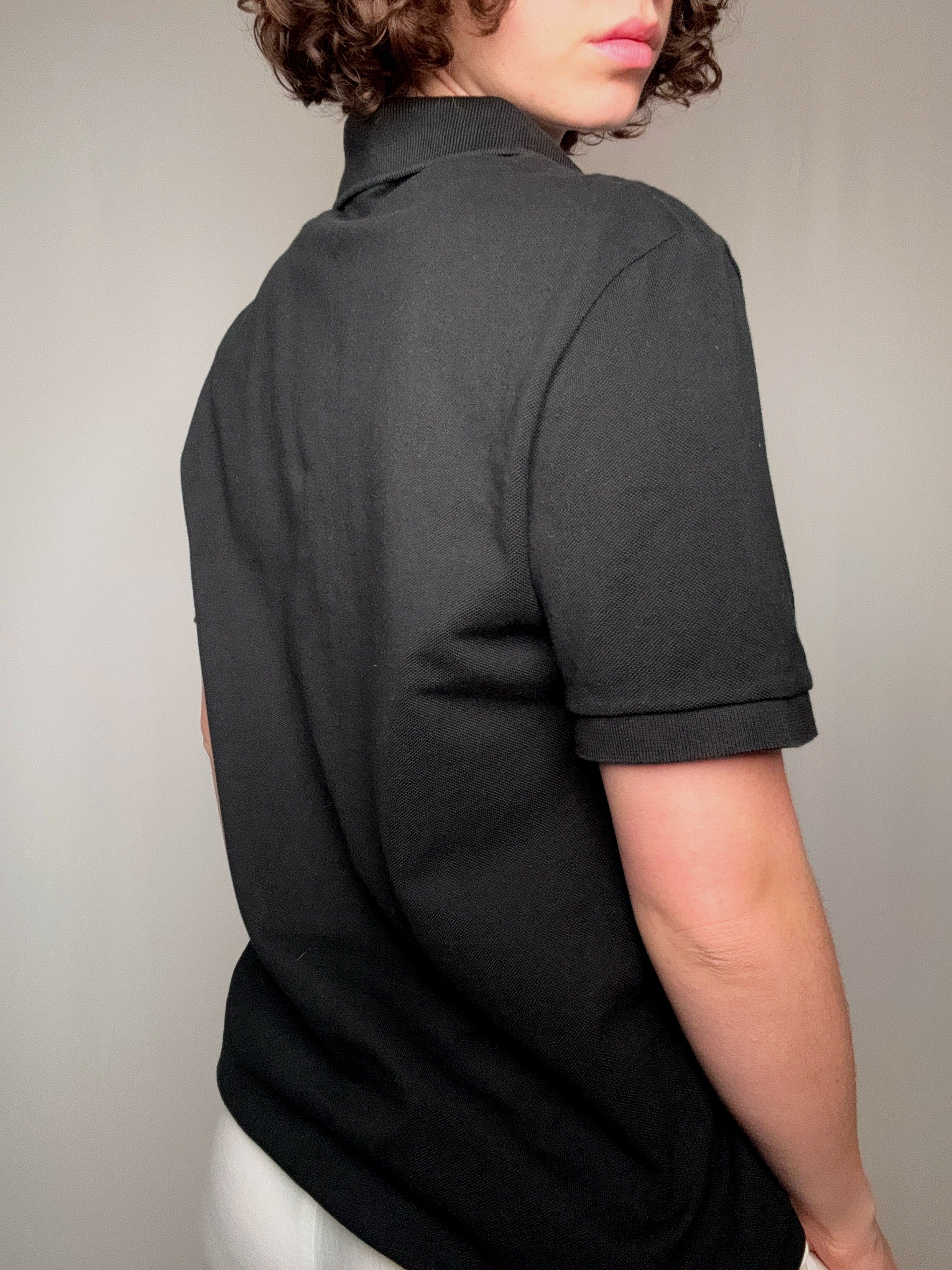 Polo noir Lacoste L vintage