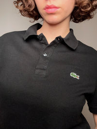 Polo noir Lacoste L vintage