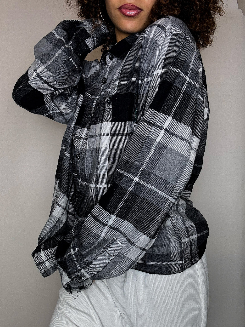 Surchemise à carreaux noir WOOLRICH M vintage