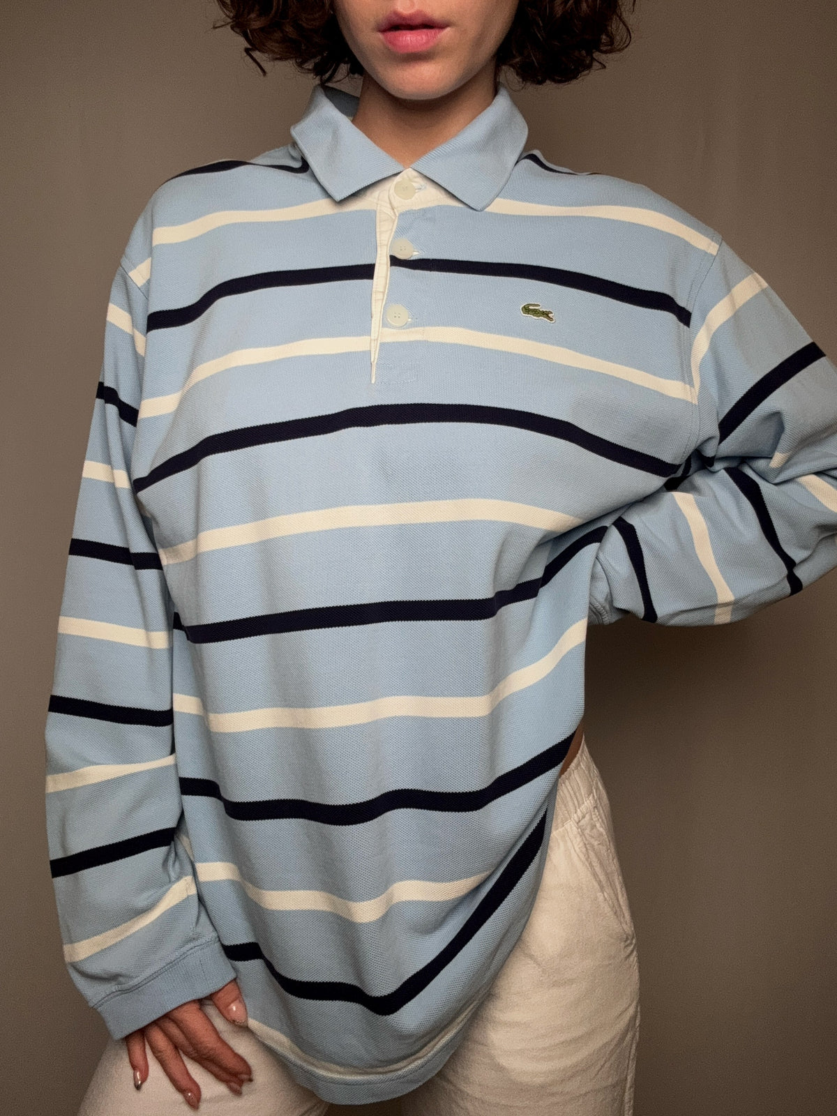 Polo rayé Lacoste XL vintage