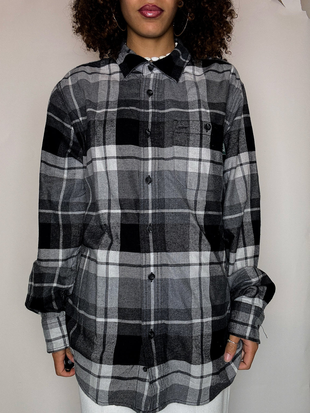 Surchemise à carreaux noir WOOLRICH M vintage