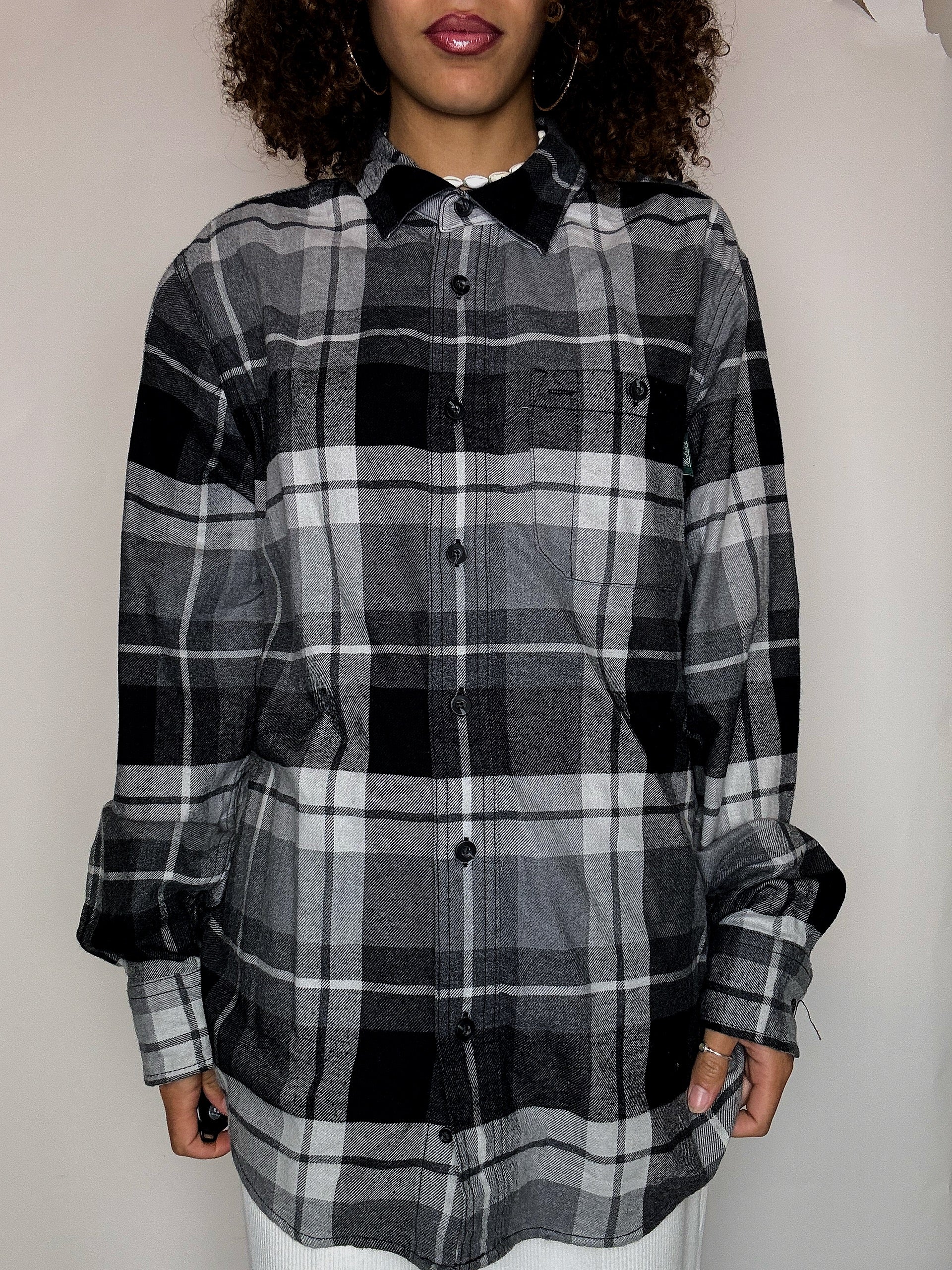 Surchemise à carreaux noir WOOLRICH M vintage