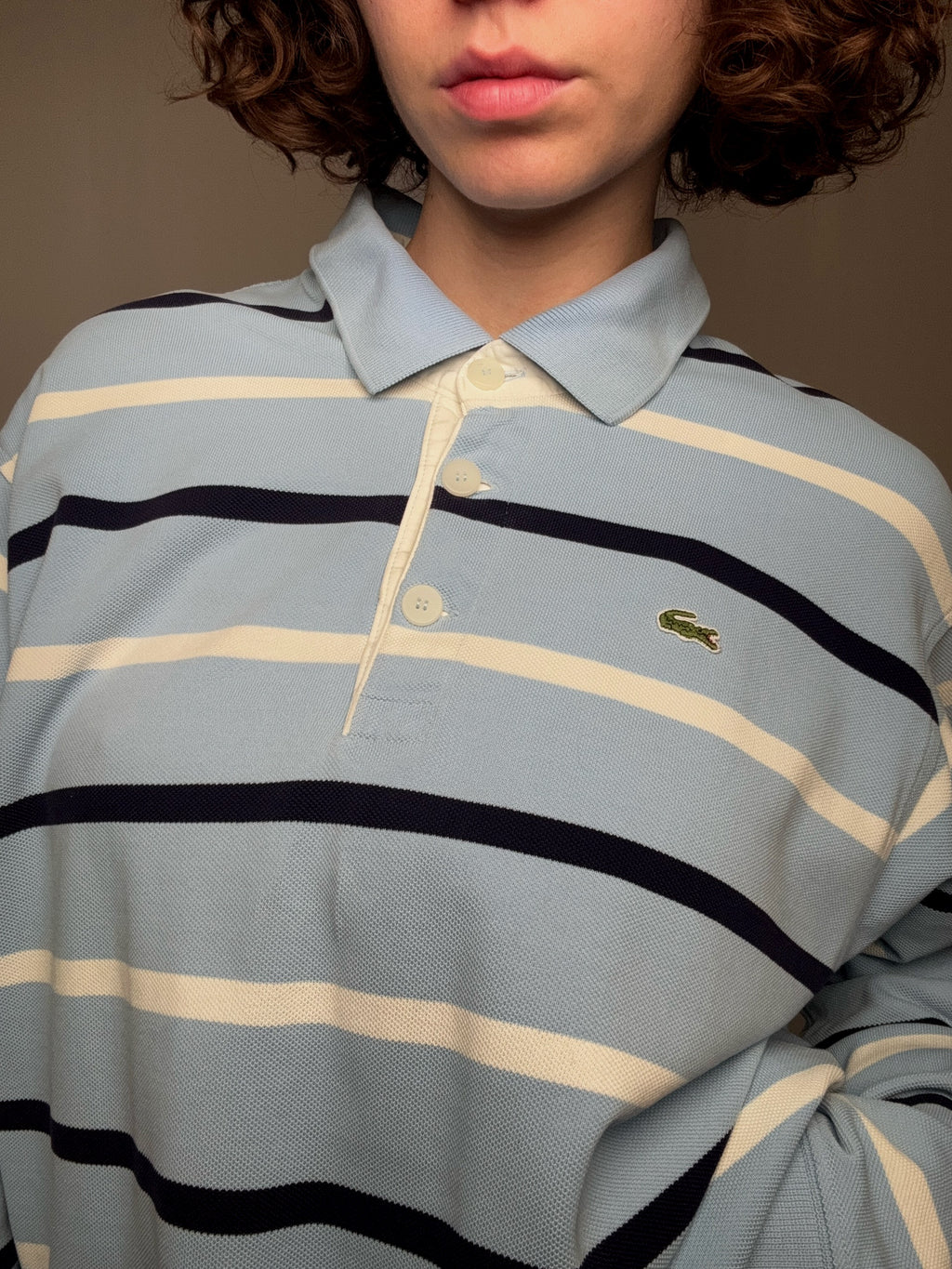 Polo rayé Lacoste XL vintage