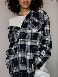 Surchemise à carreaux noir et vert LEVI'S XL vintage
