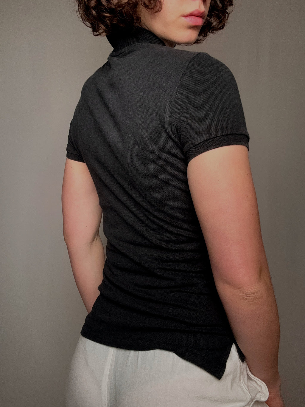 Polo fit noir Ralph Lauren S vintage