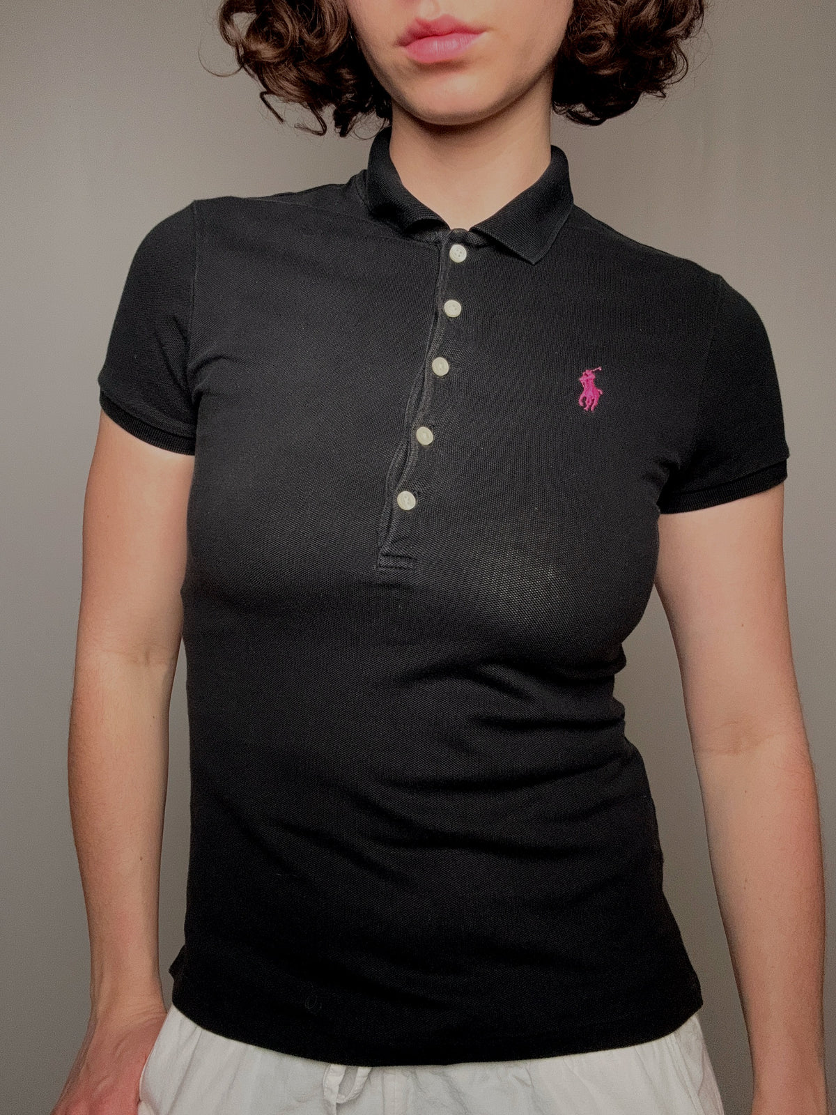 Polo fit noir Ralph Lauren S vintage