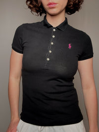 Polo fit noir Ralph Lauren S vintage