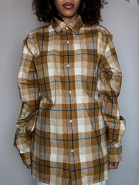 Surchemise à carreaux moutarde TIMBERLAND L vintage