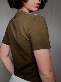 Khaki Adidas T-Shirt L Vintage