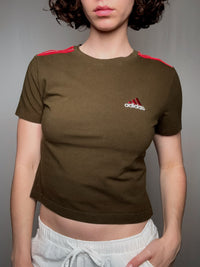 Khaki Adidas T-Shirt L Vintage