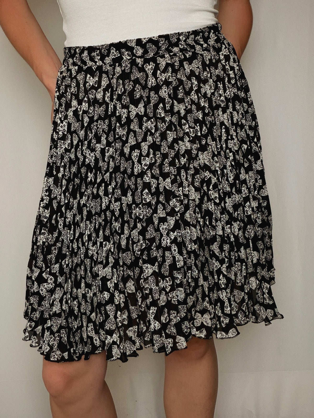 Jupe fluide à motifs M/L vintage