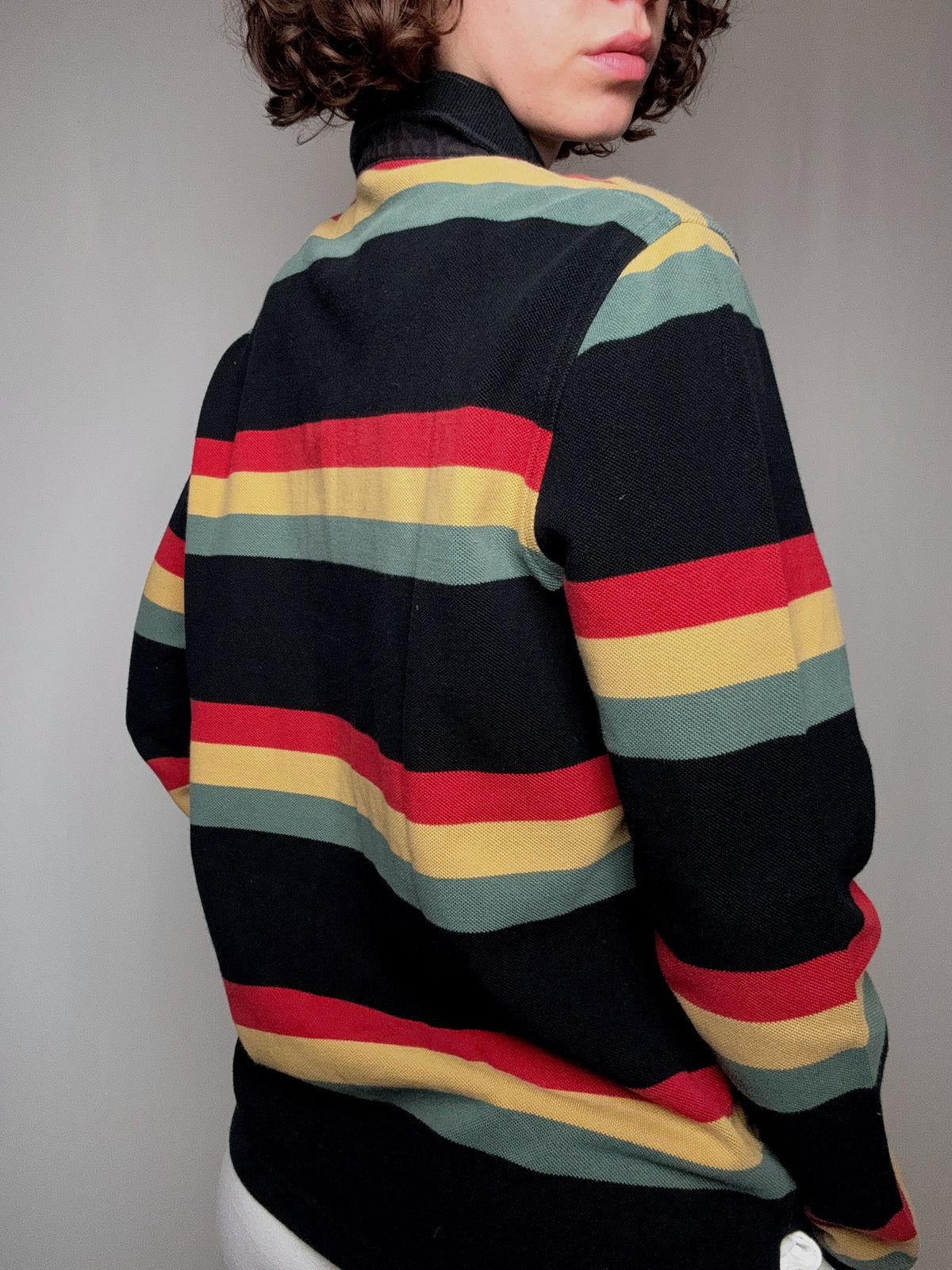 Polo rayé Lacoste M vintage